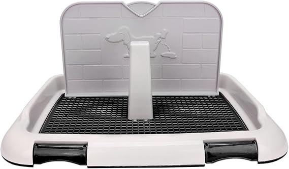 Dog Toilet Toilet Training Kit Wee Training for Small Medium Dogs Indoor Puppy Training Toilet Cat Potty Fence Dog Scheduled Urination Potty Tray Keep Paws Floors Dry(Black)