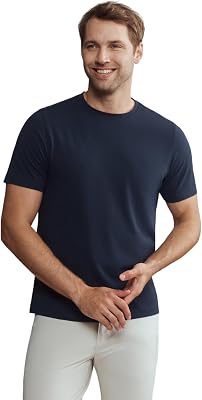 Rhone Mens Origin Performance Tee - Ultrasoft Cotton Blend Fabric, Lightweight, Moisture-Wicking, Anti-Odor T-Shirt