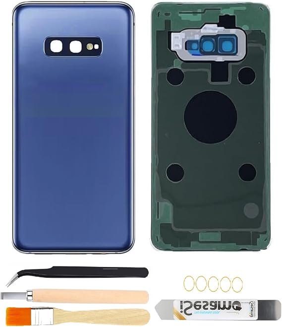 Galaxy S10 Rear Back Cover Replacement with Pre-Installed Camera Lens+Tools+Pre-Adhesive for Samsung Galaxy S10 SM-G973 All Carriers (Blue)
