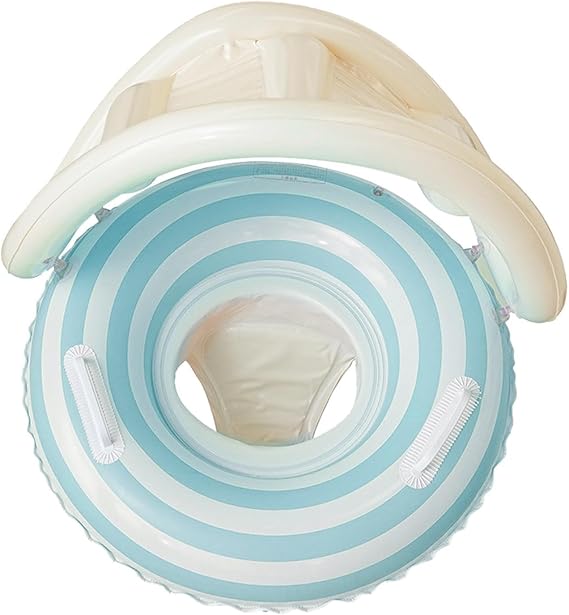Infant Pool Float Sun Protection, Canopy, Portable, Adjustable, Inflatable