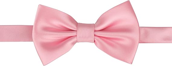 Haggar Men's Classic Solid Bow Tie Ready Knot Pre-tied Style With Adjustable Strap