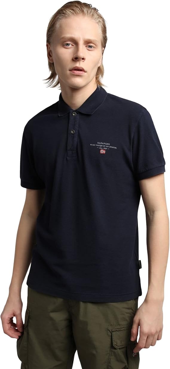 Blue Cotton Men's Napapijri Polo
