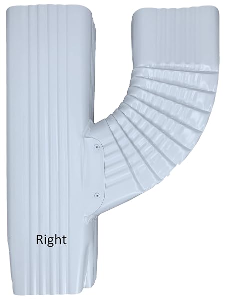 V Downspout Funnel Brings 2 Gutter downspouts into 1 | 2x3 Right, White