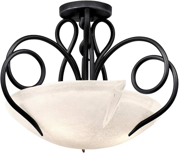 Tribecca 3 Light Semi Flush Tortoise Shell