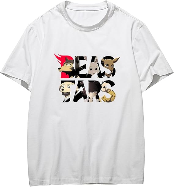 ISaikoy Anime BEASTARS T-Shirt Short Sleeve Legoshi Tee Shirt Costume