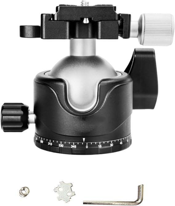Low Profile Tripod Ball Head 360 Rotating Ballhead for DSLR Camera Photography