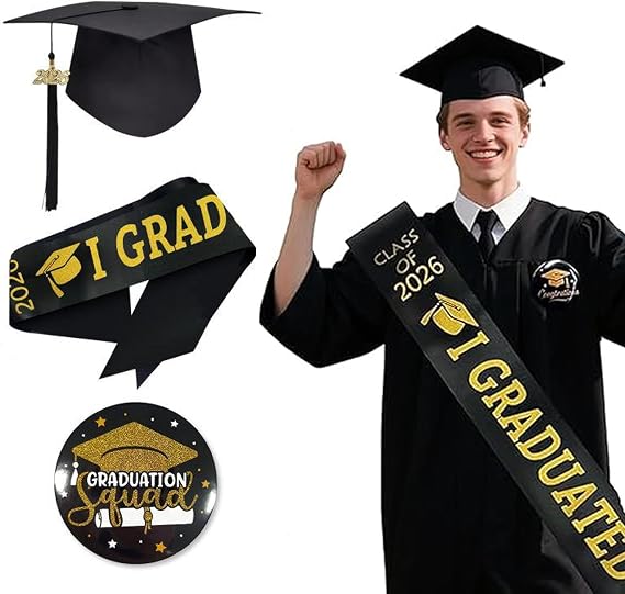 Three Piece Graduation Decorations Bundle, Graduation Decorations Set