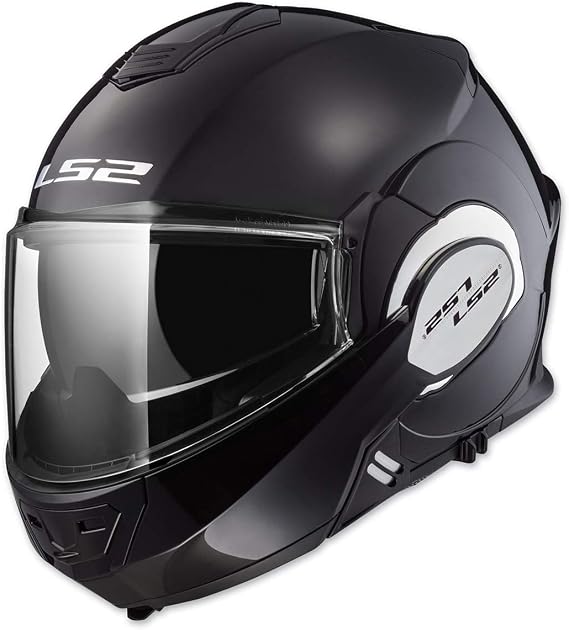 LS2 Helmets Modular Valiant Helmet (Gloss Black - Small)