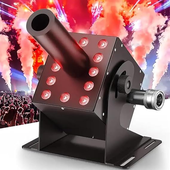 CO2 Stage Effect Machine, 150W Single Pipe DMX CO2 Jet Machine, Air Column CO2 Jet Fogger Machine Kit with 6m Hose for Stage Show Club Party Concert