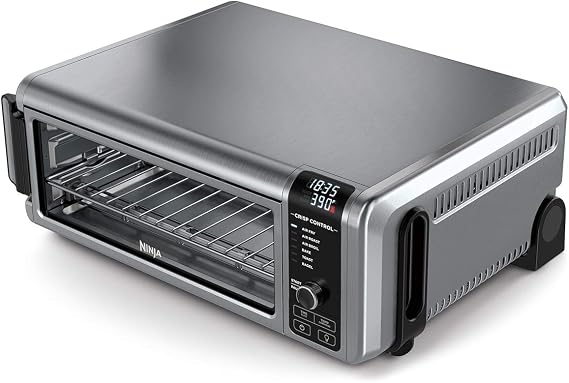 Ninja Foodi Mini Oven [SP101UK] 8-in-1 Flip Mini Oven Hot Air Fryer Baking Grill Silver