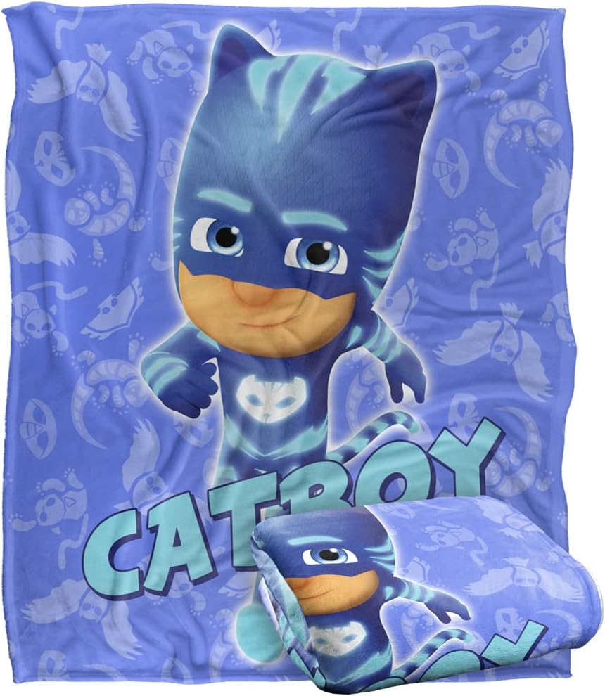 PJ Masks Kids Blanket, 50x60 Catboy Character Silky Touch Super Soft Throw Blanket