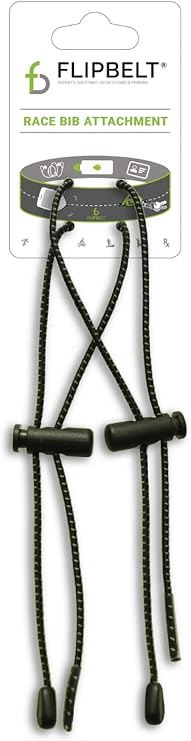 FlipBelt Race-Bib Holder, FlipBelt Accessory for Attaching Race Bibs and More, Black, One Size