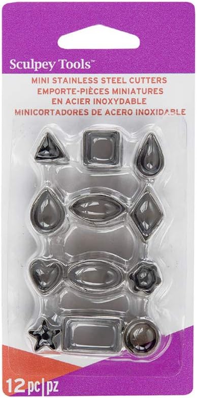 Artemio Premo Sculpey Basic Shapes Mini Metal Cutters - 12 Pieces