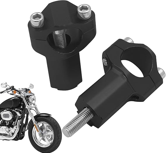Handlebar Risers,Motorcycle Handlebar Risers Fat Clamp - Heavy Duty Accessories, Aluminum Alloy Modification Replacement for Motorbike Mountain Urban Riding