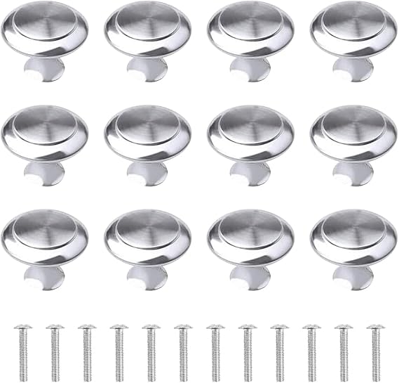 Kitchen Cabinet Knobs 12Pcs Kitchen Door Knobs Wardrobe Door Knobs for Cupboards Handles for Bathroom Wardrobe Drawer Cupboard Furniture