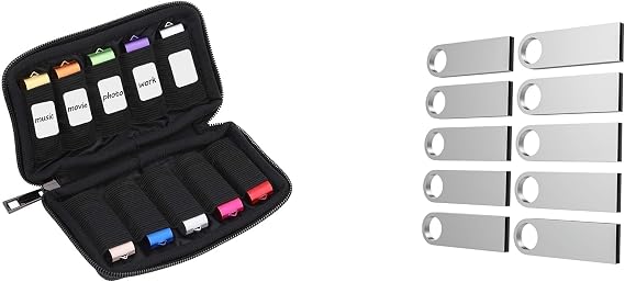 ABLAZE 10 Pack 8GB USB 2.0 Flash Drive + USB Storage Case