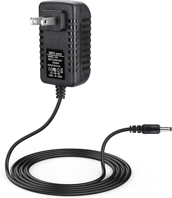 Smays 21W Power Cord Replacement for Alexa Echo Show (1st Gen), Echo Plus (1st Gen), Fire TV (2nd Gen) - AC Charger Power Adapter