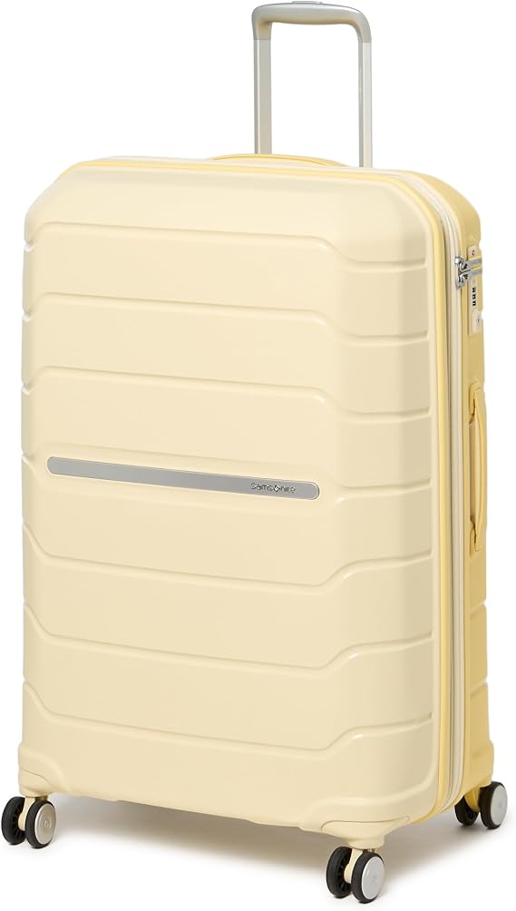 Samsonite Freeform Hardside Expandable with Double Spinner Wheels, Yellow, Checked-Large 28-Inch, Freeform Hardside Expandable with Double Spinner Wheels