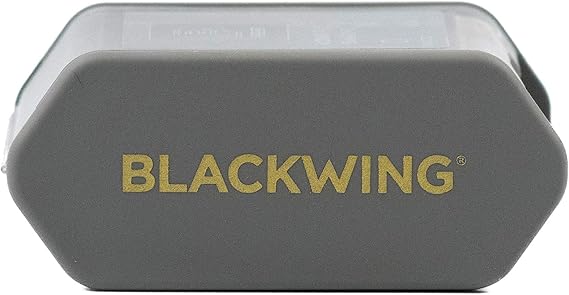 Blackwing Two-Step Long Point Pencil Sharpener, German Steel, Grey