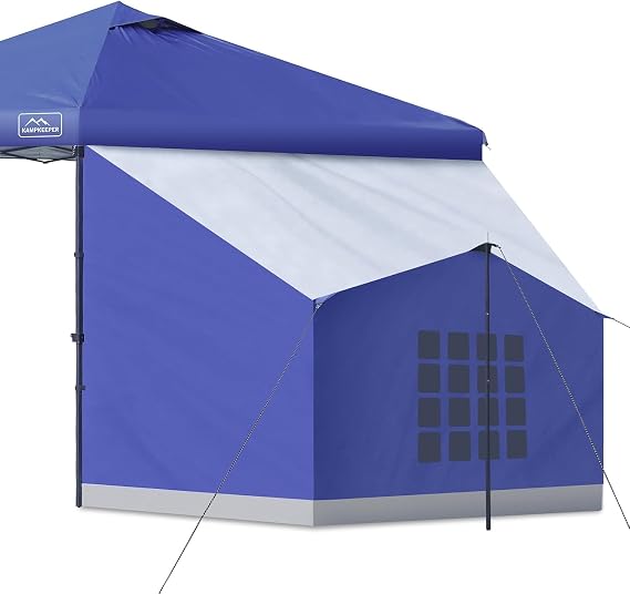 Side Tent,1/2 Person Camping Tent for 10' x 10' Pop Up Canopy | Easy Set Up Gazebo, Compatible with 10' Wide Canopy Tent(Canopy Not Included), with Mesh Window for Camping, Storage