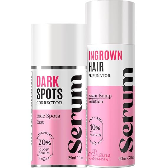 Save 14% on The Skin Care Solution For Dark Spots, Razor Bumps, Ingrown Hair & Razor Burns Includes Our Ultra Potent Brightening + Razor Bumps Solution For an Ultra Clear & Glowing Skin