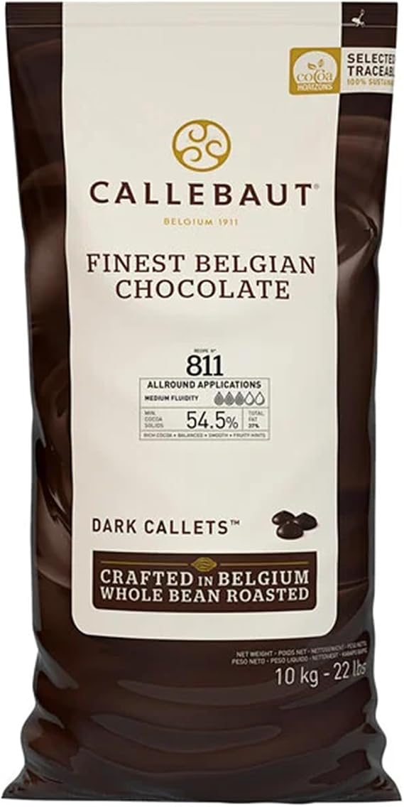 Recipe 811 Dark Chocolate CalletsTM 22 lb. WS-409C811595-NF