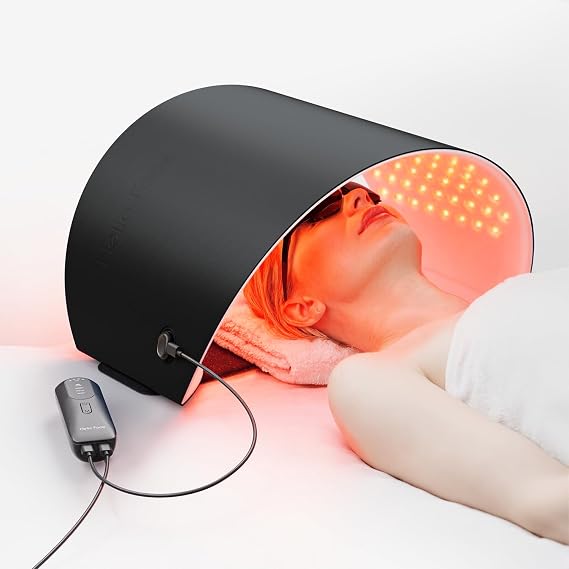 FDA Cleared Red Light Therapy for Face, 4 Modes Led Face Mask Photon Light Therapy, Blue Red Light Near Infrared Red Light Therapy Mask, PDT Professional Facial Body Skin Care Salon Device Black