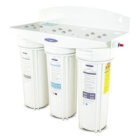Crystal Quest Fluoride Under Sink Water Filter System | High Capacity | Reduces Fluoride, Chlorine, Chloramine, PFAS, and More