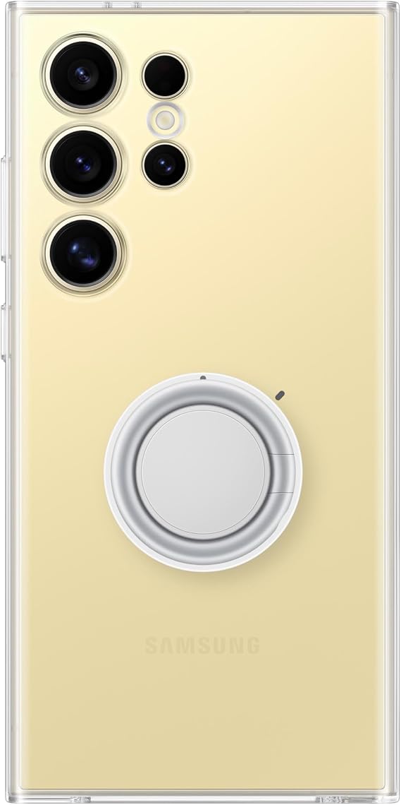 Samsung Galaxy S24 Ultra Clear Gadget Phone Case, Protective Cover with Hand Grip, Kickstand, Wrist Strap Accessories, Scratch Resistant Protection, US Version, EF-XS928CTEGUS, Transparent
