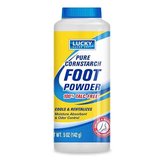 Lucky Super Soft Delta Brands & Products 11367-12 Foot Powder, Moisture-Absorbent, 5-oz. - Quantity 1