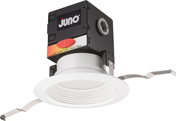 Juno JBK4 RD SWW5 90CRI MW M6 OneUP LED Downlight Series, 4-Inch, Baffle Trim, White