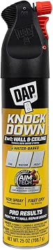 DAP Spray Texture Knockdown Water Based 2n1 Wall & Ceiling Texture Spray with Aim Tech Nozzle, White, 25 Oz (7079850010)