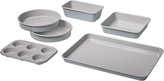 Cuisinart Chef's Classic Ceramic 6-Piece Culinary Collection Ceramic Nonstick Bakeware Set - Gorgeous Gray