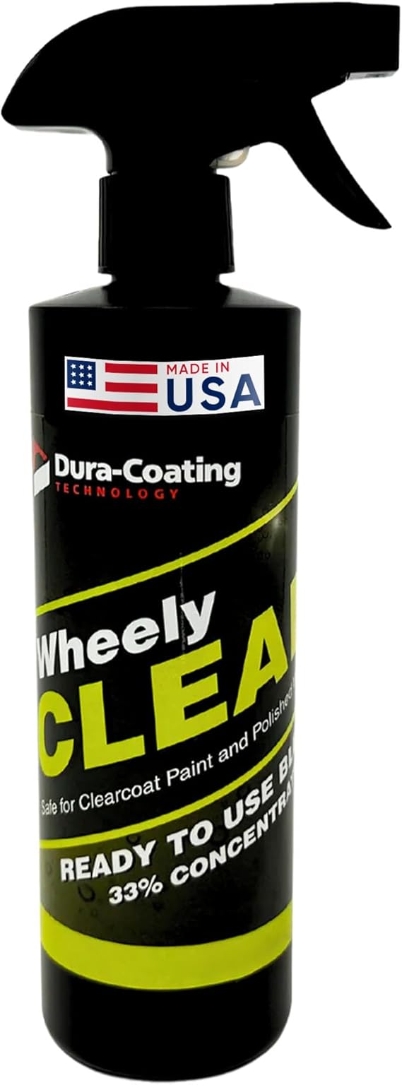 DURA-COATING TECHNOLOGY Wheely Clean - Professional Wheel Cleaner Spray - Ready-to-Use Tire Cleaner and Rim Cleaner - Suitable for Aluminum, Chrome, or Clear-Coated Wheels - Removes Brake Dust - 16 oz