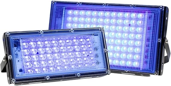 1PCS 50-300W LED UV Floodlight 395NM 365NM Waterproof Disco Party Stage Black Light With High Curing Efficiency(50W)
