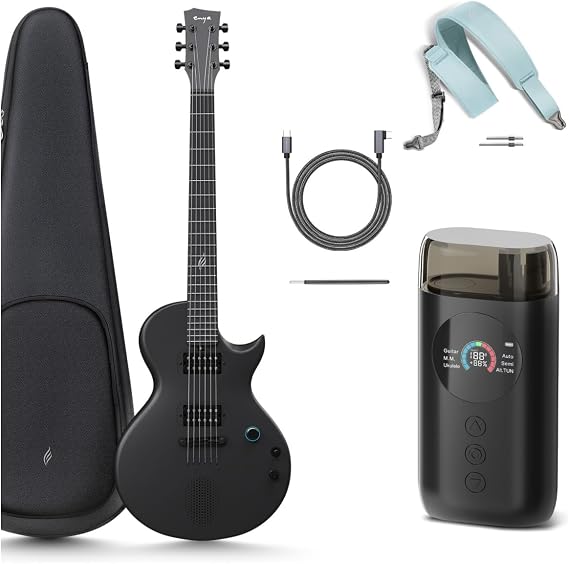 Enya Electric Guitar Nova Go Sonic Smart Electric Carbon Fiber Guitarra with 10W Wireless Speaker & Magnetic Strap & Auto Guitar Tuner