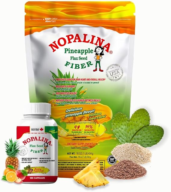 Nopalina Bundle: 120 Capsules + Pineapple 1lb Powder