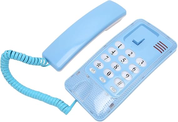Desktop Landline, Wall Mounted Wired Telephone Old Retro Wall Phone One Key Redial, Flash, Mute, Pause Function Wired Landline Desktop House Phone with Handset for Home Hotel