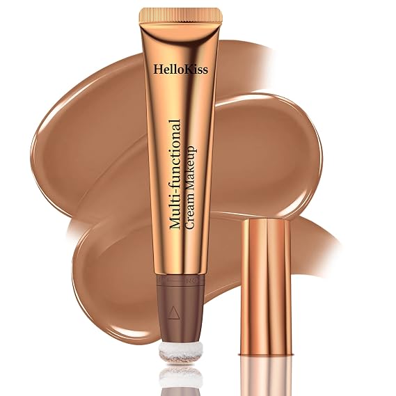 Liquid Contour Bronzer Stick Beauty Wand -0# Light brown | Cream Liquid Contour Stick Matte Bronzer Stick with Cushion Applicator, Lightweight Blendable Silky Face Contorno Liquido