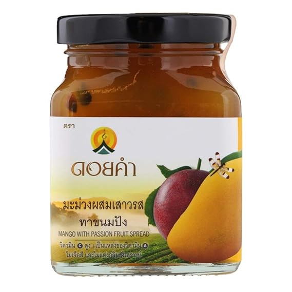 Mango Jam Spread with Passion Fruit Low sugar Made by Best Mango 220g