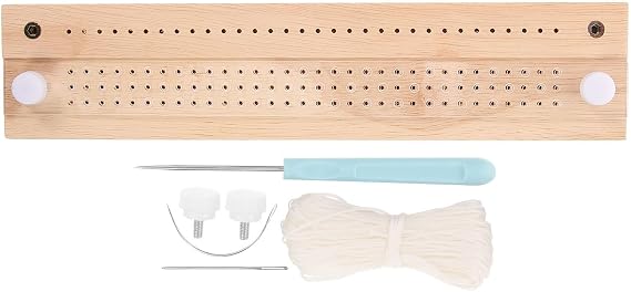 COHEALI Bookbinding Kit with Adjustable Wooden Punching Cradle Handheld Hole Punching and Stitching Tool for DIY Journals Notebooks and Handmade Books with Waxed Thread