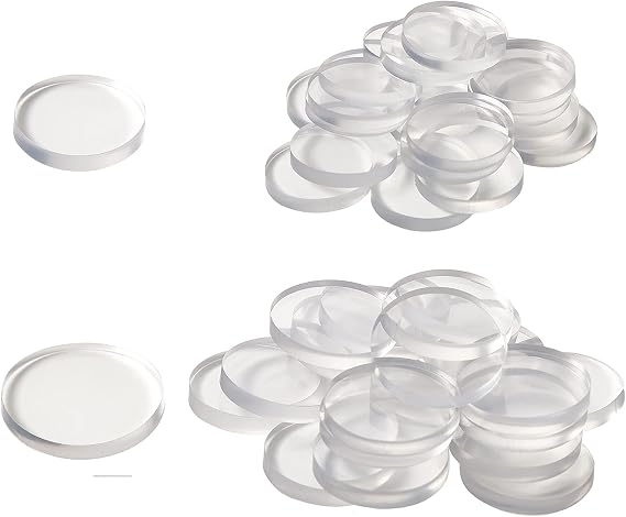 40Pcs 3mm Thickness Clear Glass Table Top Bumper Non-Adhesive, Glass Table Top Spacer, Round Transparent Bumper Pads