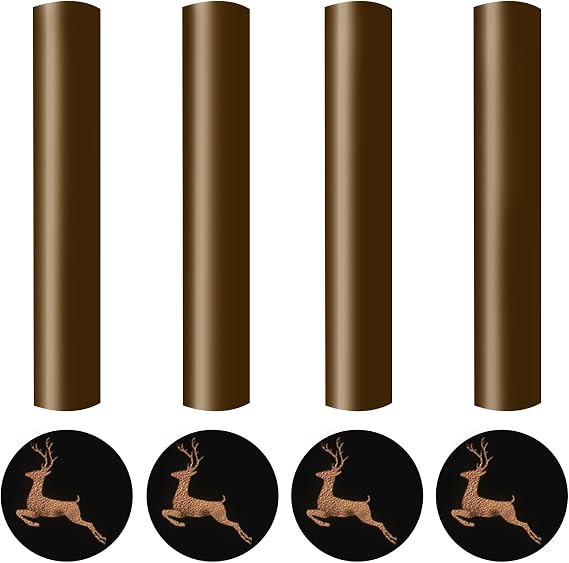 Brown Puff Vinyl Heat Transfer, 3D Puff Heat Transfer Vinyl Sheets Iron on, Coffee Foaming Heat Transfer Puffy HTV Vinyl for Heat Press T Shirts DIY Clothes Fabric, 4 Sheets 12X10