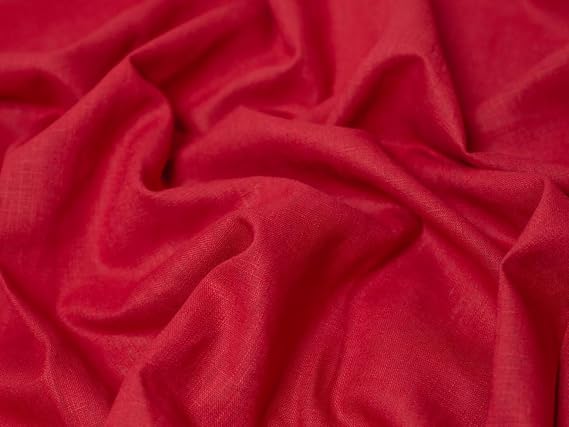 Minerva Enzyme Washed 100% Linen Fabric Dark Red - per Yard