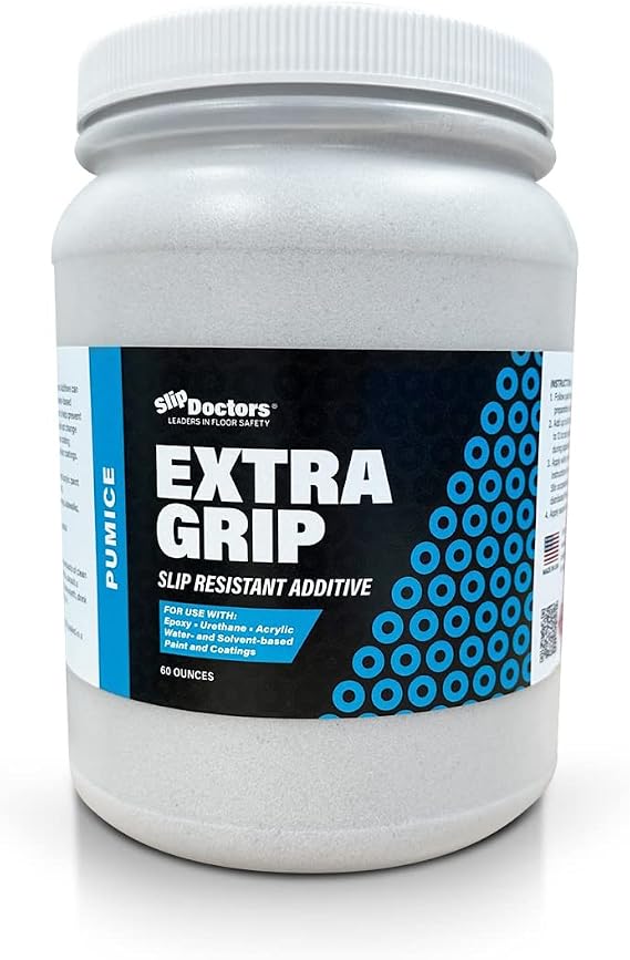 Non-Slip Paint Additive for Color Epoxy, Urethane, Acrylic Paint - Extra Grip Anti-Skid Grit Additive Drastically Increase The Slip Resistance of Coatings (60oz)