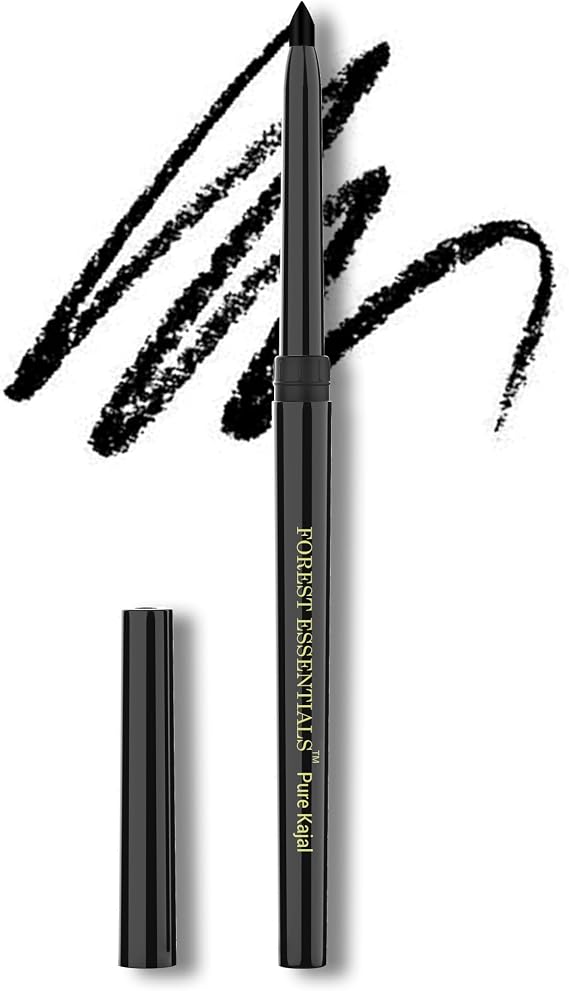 Forest Essentials Charcoal Black Gulaab Khaas Kajal 0.3g