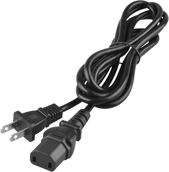 2-Prong AC Power Cord Cable Lead Replacement for BIC America V1220 Venturi V1020 V12 PL-200 Subwoofer