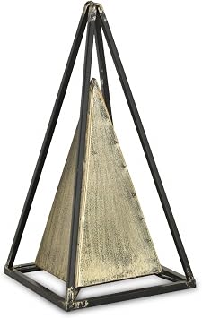 HomeRoots Narrow Metal Triangular Decorative Sculpture