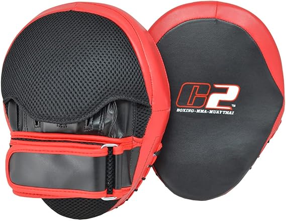 Combat Corner Curved Punch Mitts with XtraFresh for Boxing, MMA, Martial Arts, Kickboxing, Muay Thai Punch Pads