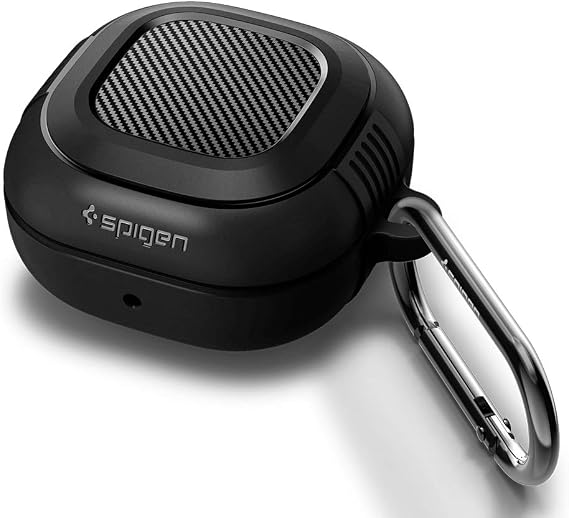 Spigen Rugged Armor Case Compatible with Samsung Galaxy Buds 2 Pro | Pro | 2 | Live - Black